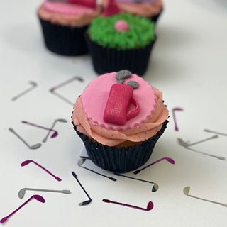 Golf Clubs Table Sprinkle Confetti - Pink and Silver
