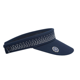 NSCO- Crystal Telephone Wire Golf Visor With Ball Marker - Navy