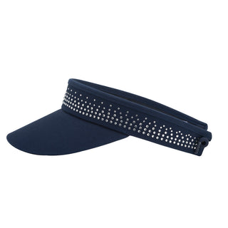 NSCO- Crystal Telephone Wire Golf Visor With Ball Marker - Navy