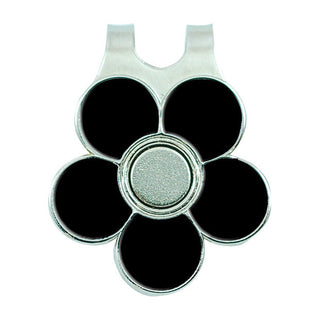 Ladies Golf Flower Visor Clip- Black