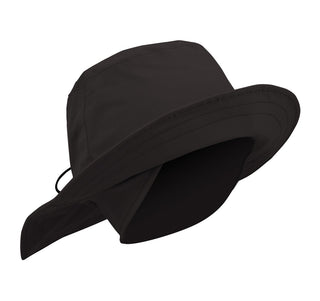 Ladies Golf Waterproof Fleece Lined Rain Hat- Black